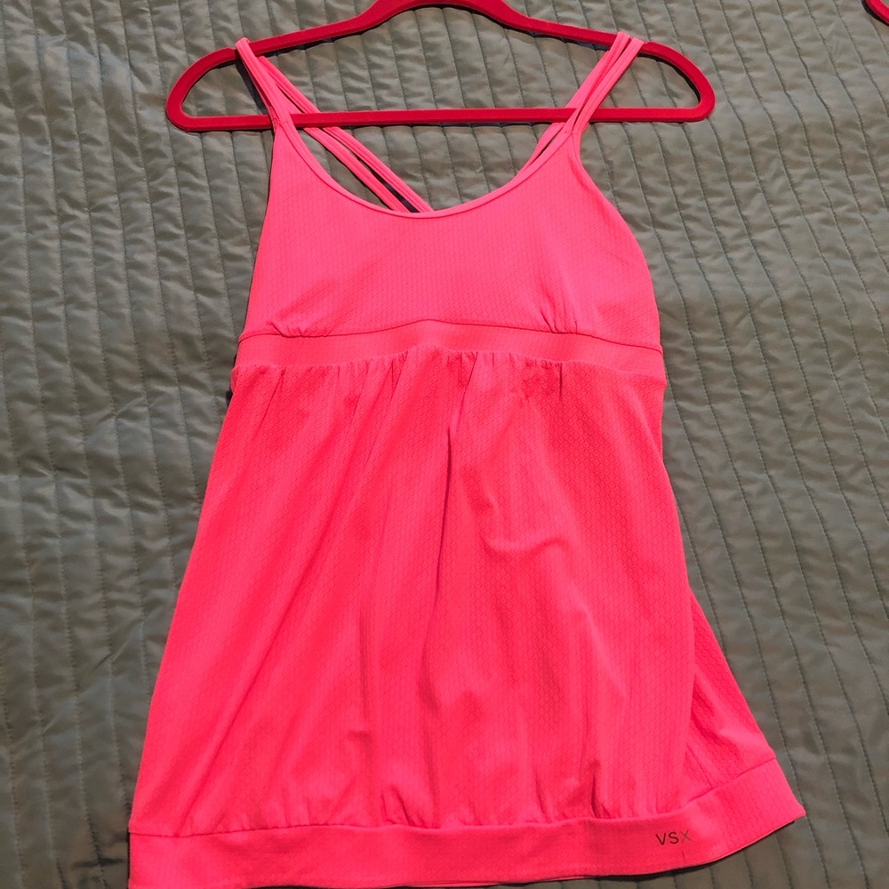 Victoria secret VSX cross back tank pink large L